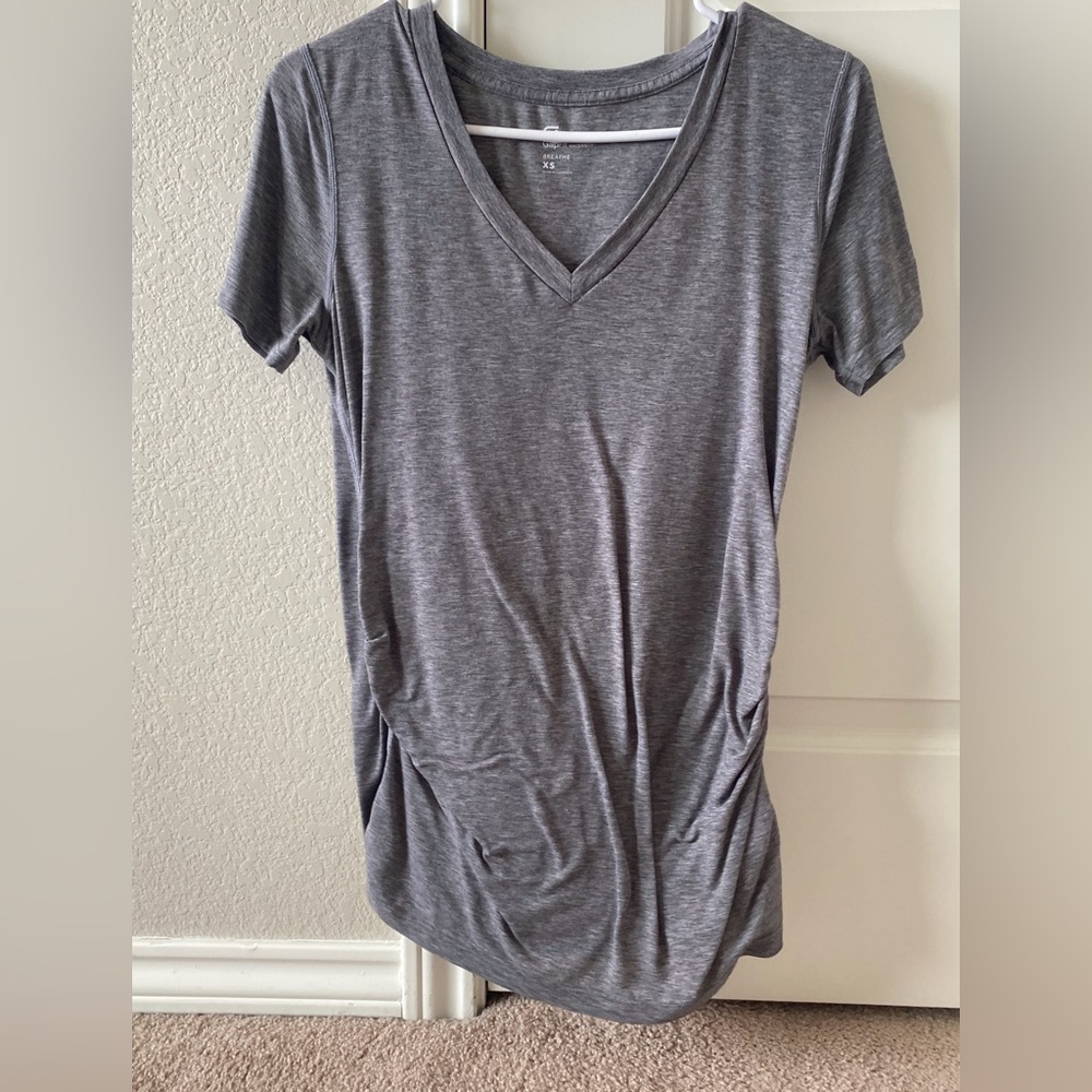 GAP Maternity Charcoal V-Neck Short Sleeve Tee